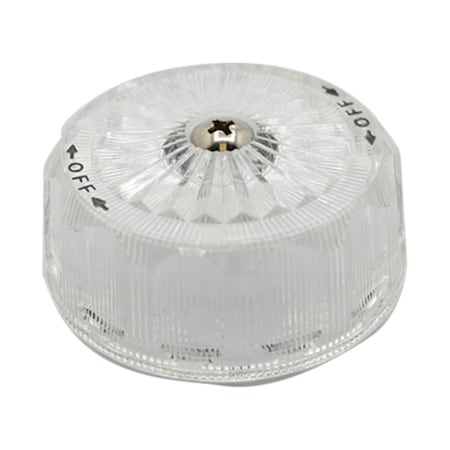 Thrifco Plumbing Mixet Volume Control Knob Handle, Clear Acrylic, Round, Replace 4402560